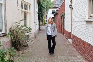 Graphic jacket & tiger shirt outfit