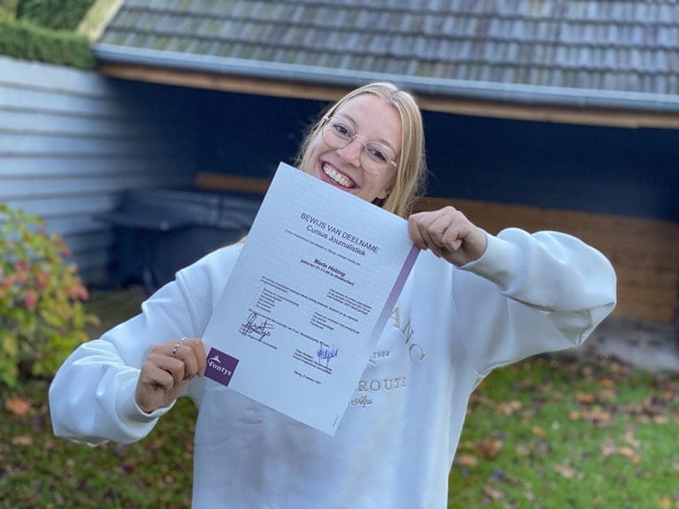 journalistiek certificaat behaald
