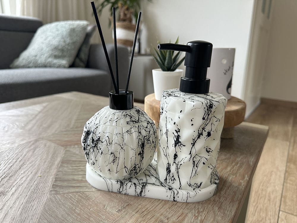 Woonaccessoires setjes van epoxy